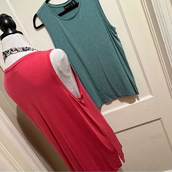 Adrienne Vittadini Bundle of 2 Red and Blue Tank Tops Women's XL - Picture 6 of 12